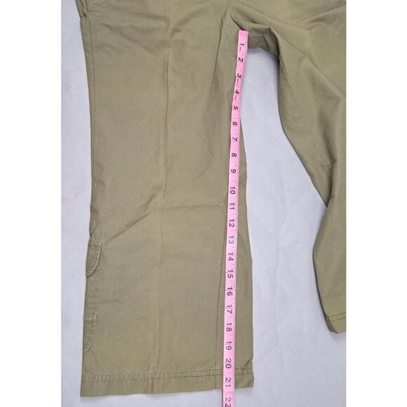 J. Jill Women's Genuine Fit Below Waist Capri Cropped Pants Sz 12 Green - Picture 4 of 11